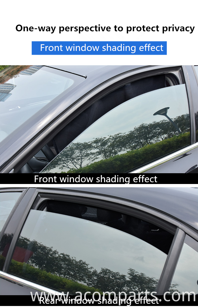 Fast shipment hot weather sunscreen uv protection static blinds car sunshade sun visor foldable